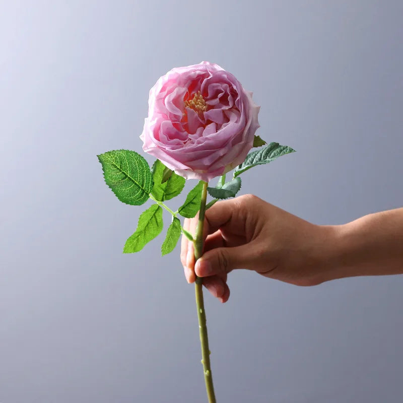 5pcs Artificial Rose Peony Real Touch Flowers for Home Table Decoration Wedding Bouquet Living Room Office Decor Fake Roses