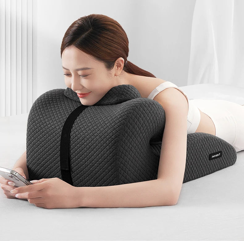 New Butt Cushion Multifunctional Prone Position Lie Pillow Lie Sleeping Lie Pillow Cushion Unique Curved Design Lumbar Support