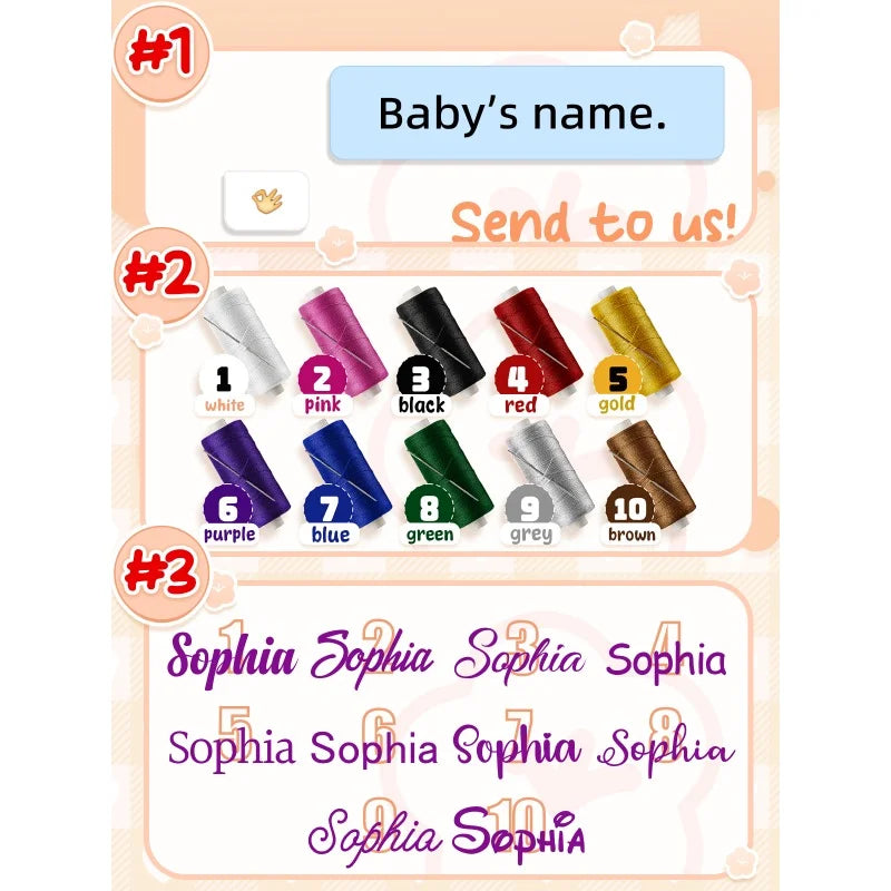 Personalised Baby Gift Set with 4 Pcs Embroidered Name Hooded Towel Accessery for Baby Shower Gift Newborn Holiday Present