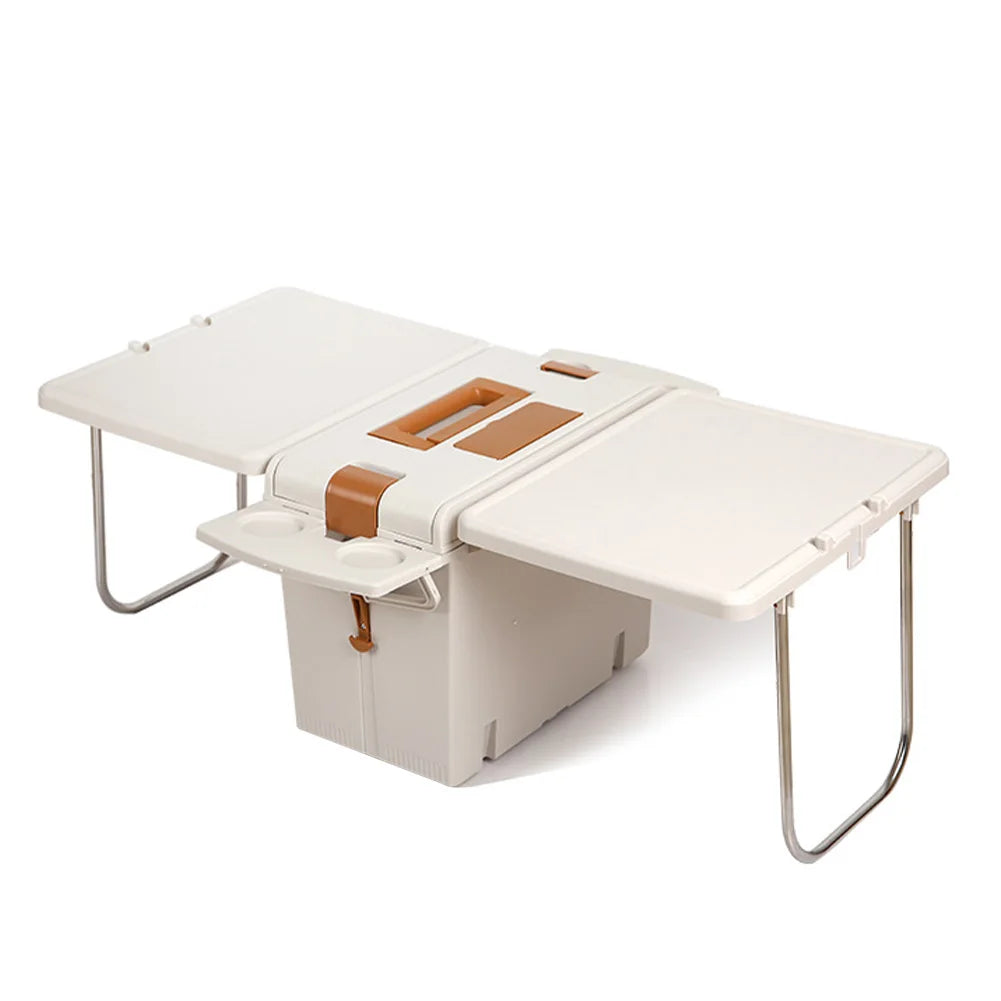 Multifunctional Camping Folding Table Camping Storage Box Folding Camping Table Trunk Organizer Camping Box for Outdoor Picnic