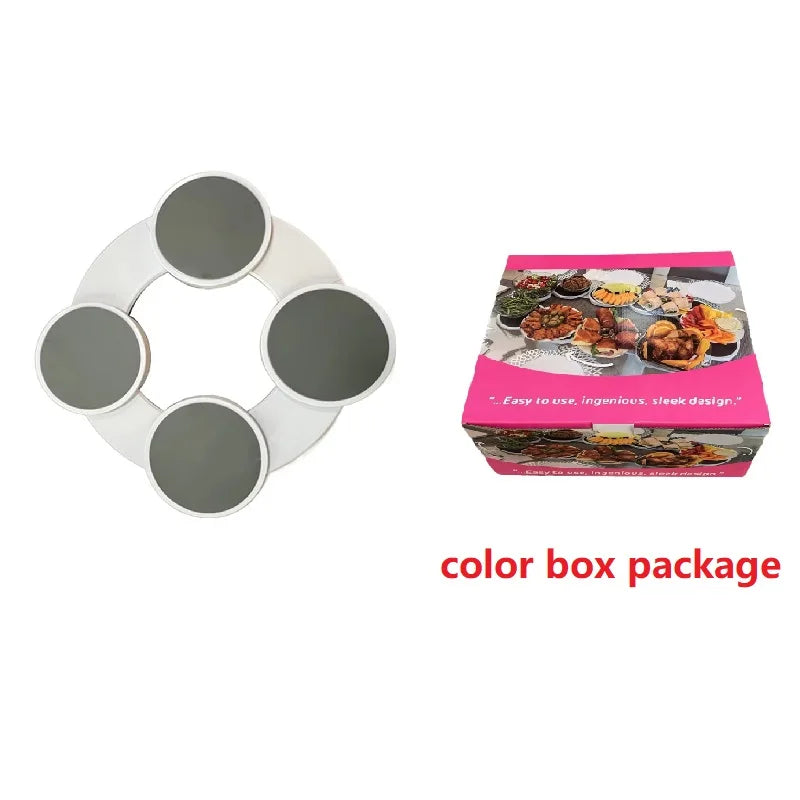 Kitchen Dining Table Turntable Kitchen Countertop Turntable 360 Degree Rotation Versatile Heat Resistant for Rectangular Table
