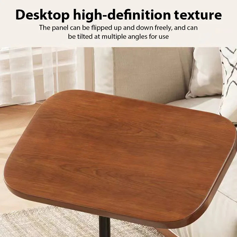 Adjustable Height Side Table Portable Side Desk Coffee/Afternoon Tea Table Dormitory Desk Home Bedside Sofa Office Reception Are