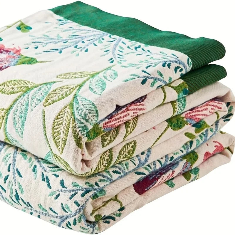 Extra Large Cotton Towel Blanket Summer Cool Breathable Bed Sheet Sofa Cover Office Nap Thick Gauze Throw All Season Multi Use