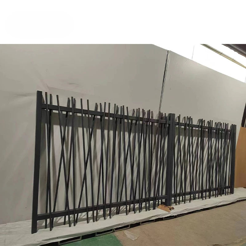 Automatic aluminum alloy power coating gate design garden aluminum fence and gate
