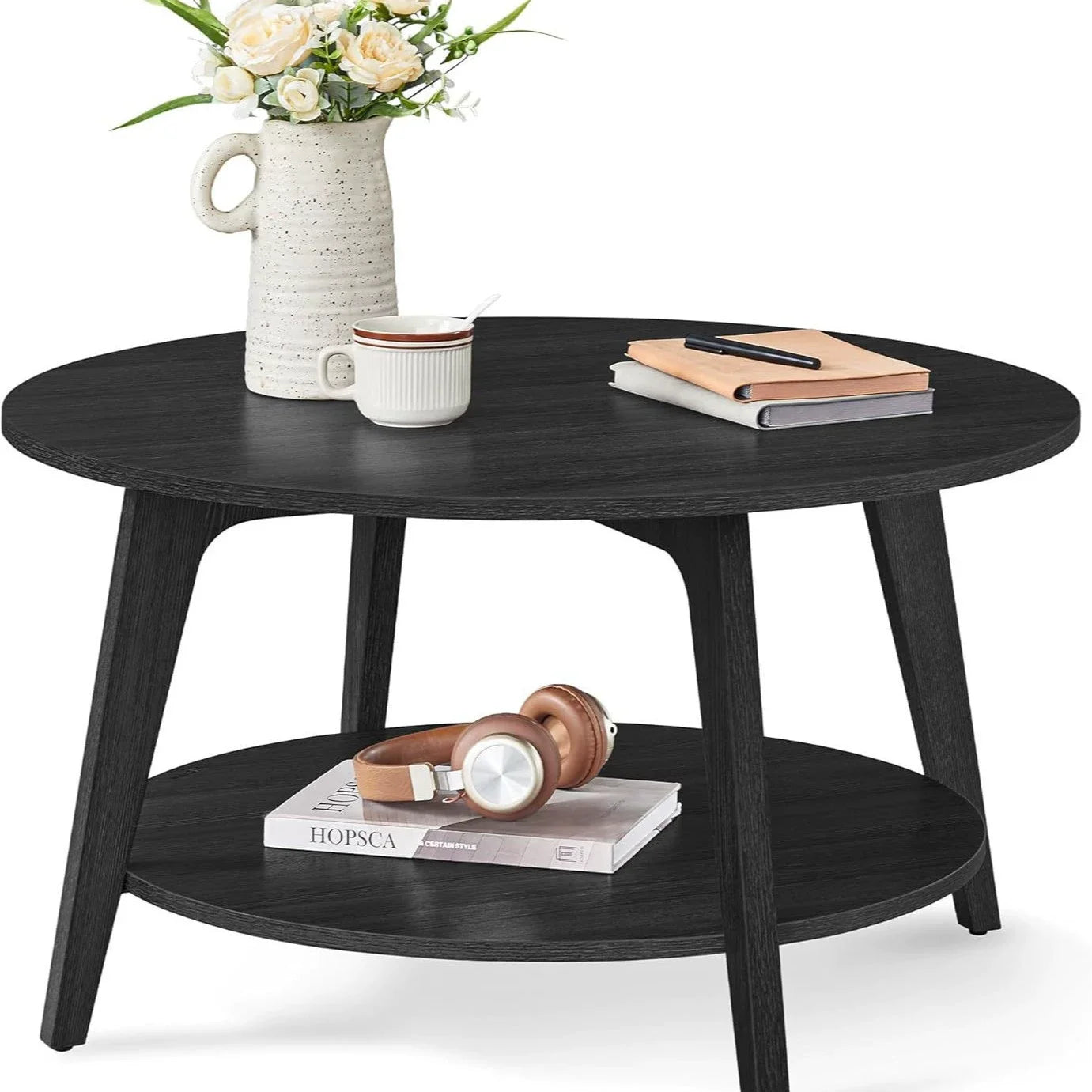 Wooden Tea Table Luxury Household Simple Small Table Living Room Sofa Multi-layer Edge Several Solid Wood Bedroom Coffee Table