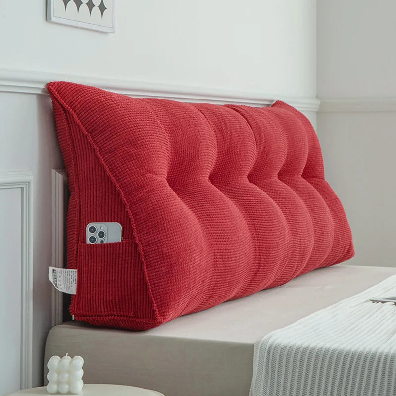 Modern mat e Bede Pillow Soft Plu Tat Bed Headrest Mobile Phone Play Waist Support Bed Barest Pad