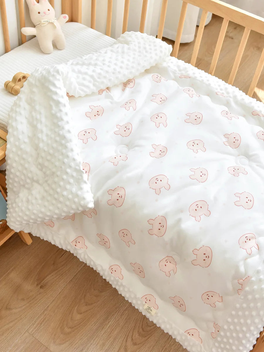 100x120cm Baby Quilted Blanket Summer Soft Nap Cover Bed Blanket Newborn Infant Swaddle Wrap 4 Seasons Coverable Quilt blanket