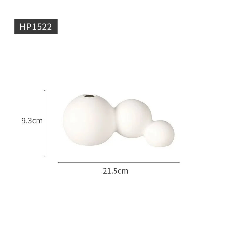 Nordic White Vases Living Room Home Decor Room Decor Pottery And Porcelain Vases For Artificial Flowers Decorative Figurines