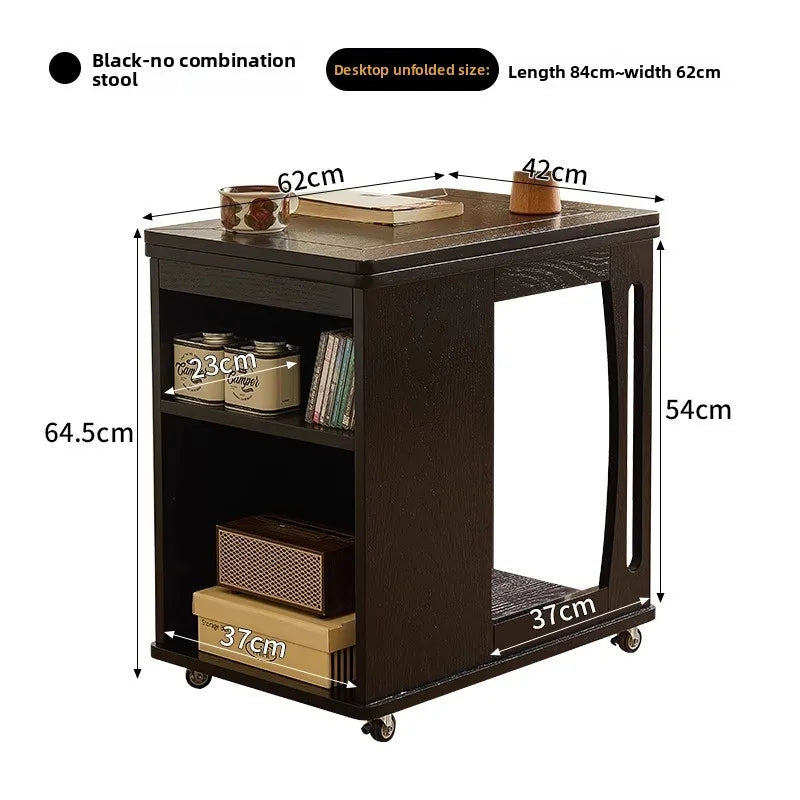 Coffee table removable foldable side table trolley table sofa side cabinet