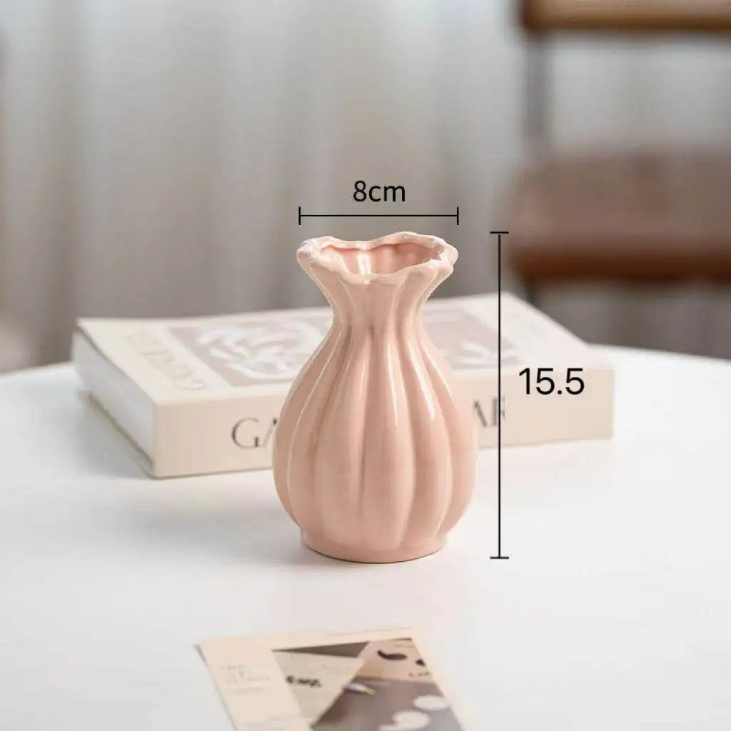 Table Decorations Vases Bedroom Aesthetic Balcony Homestay Flowers Vases Living Room Ceramic Home Decor Vase MH40HP
