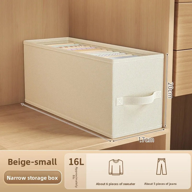 Large Capaci Narrow Long Storage Box Clothes Organizer Der Sle Storage Basket for Wardrobe Clothing Storage Solution