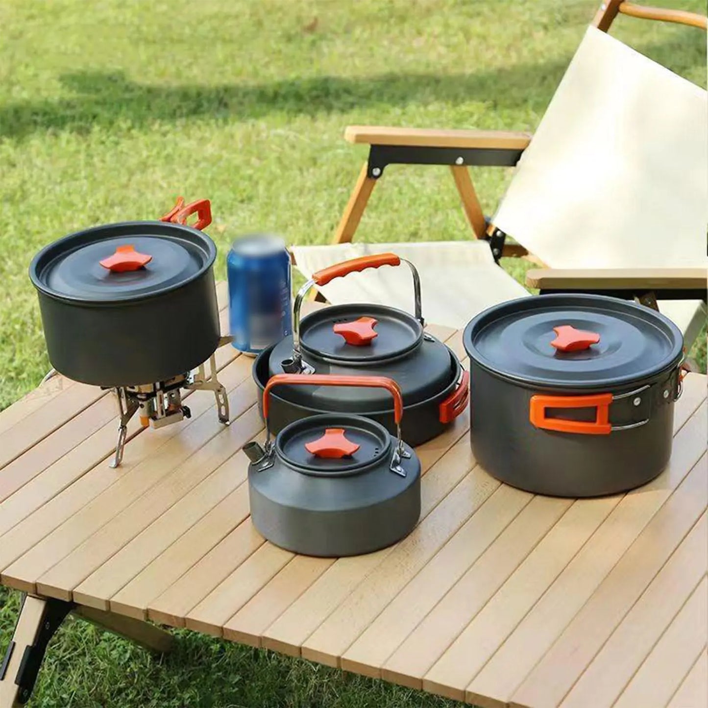 Nabe Sukiyaki Pot Shabu with Wooden Lid Camping Pot Stewpot Hanging Stew Souppot Cast Iron Round Outdoor Cast Iron Sukiyaki Pot