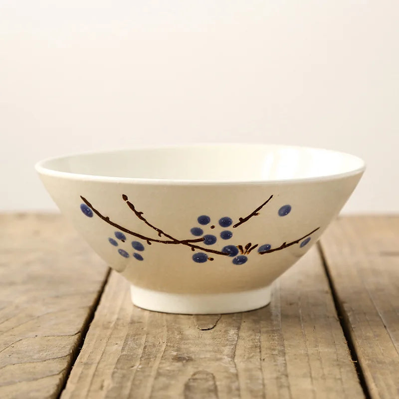 Japanese Style 7-inch Bucket Bowl Hotel Ramen Bowl Sushi Hotel Noodle Bowl Creative Large Snowflake Porcelain Salad Bowl