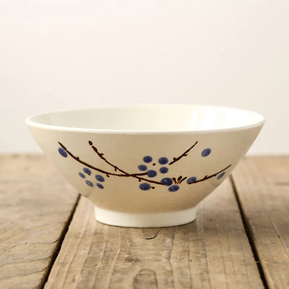 Japanese Style 7-inch Bucket Bowl Hotel Ramen Bowl Sushi Hotel Noodle Bowl Creative Large Snowflake Porcelain Salad Bowl