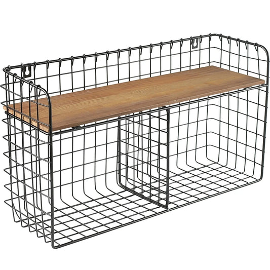 Iron Double-Layer Storage Rack, Bedside Kitchen Desktop Sundries Storage Shelf,  Free Punch