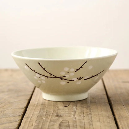 Japanese Style 7-inch Bucket Bowl Hotel Ramen Bowl Sushi Hotel Noodle Bowl Creative Large Snowflake Porcelain Salad Bowl