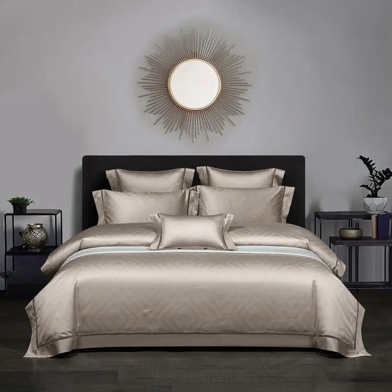 1200TC Egyptian Cotton Premium Luxury Bedding Set Soft Silky 4/6Pcs Super King Queen size Duvet cover Bed Sheet set Pillowcases