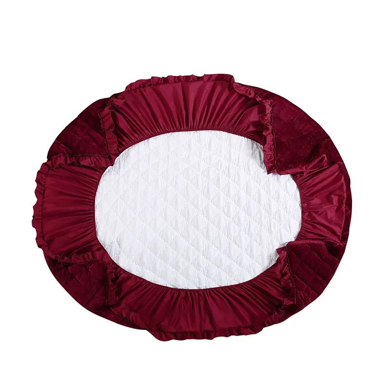 Fashion Flannel Bed Fitted Sheet Quilted Mattress Cover Soft and Comfortable Lace Fit Elastic Band Bed Sheet