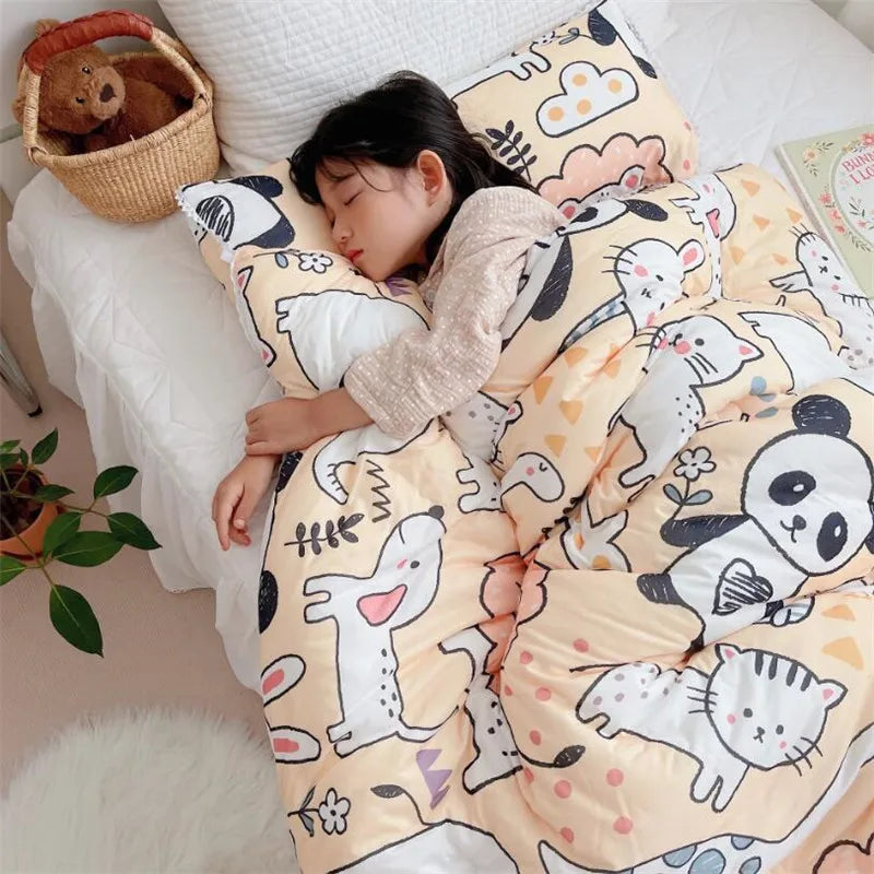 120x150cm Baby Quilt Blanket Four Season Kids Sleeping Blanket Washable Home Nursery School Children Blanket Quilt Bedding