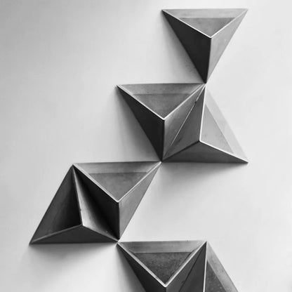 Triangle silicone molds Wall hanging type cement flowerpot mold silicone concrete pot molds