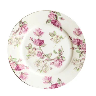 Bone Porcelain Western Dinner Plate Creative Steak Flat Plate Tableware Ceramic Plate Household Hotel Place Platform Inter-disc