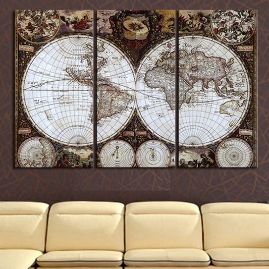 Ancient Roads world map Canvas Painting Oil Painting Print beautiful Home Decor Art map Wall Picture For Living Room Unframed
