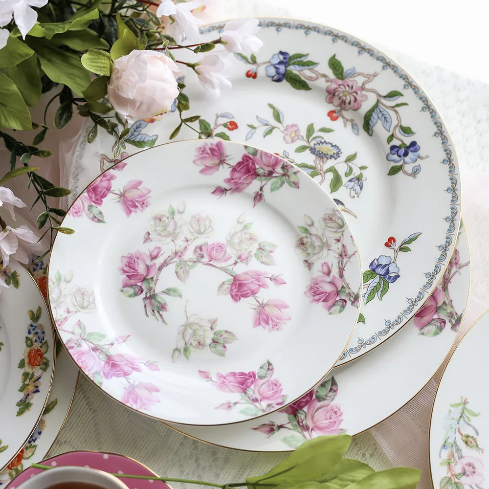 Bone Porcelain Western Dinner Plate Creative Steak Flat Plate Tableware Ceramic Plate Household Hotel Place Platform Inter-disc