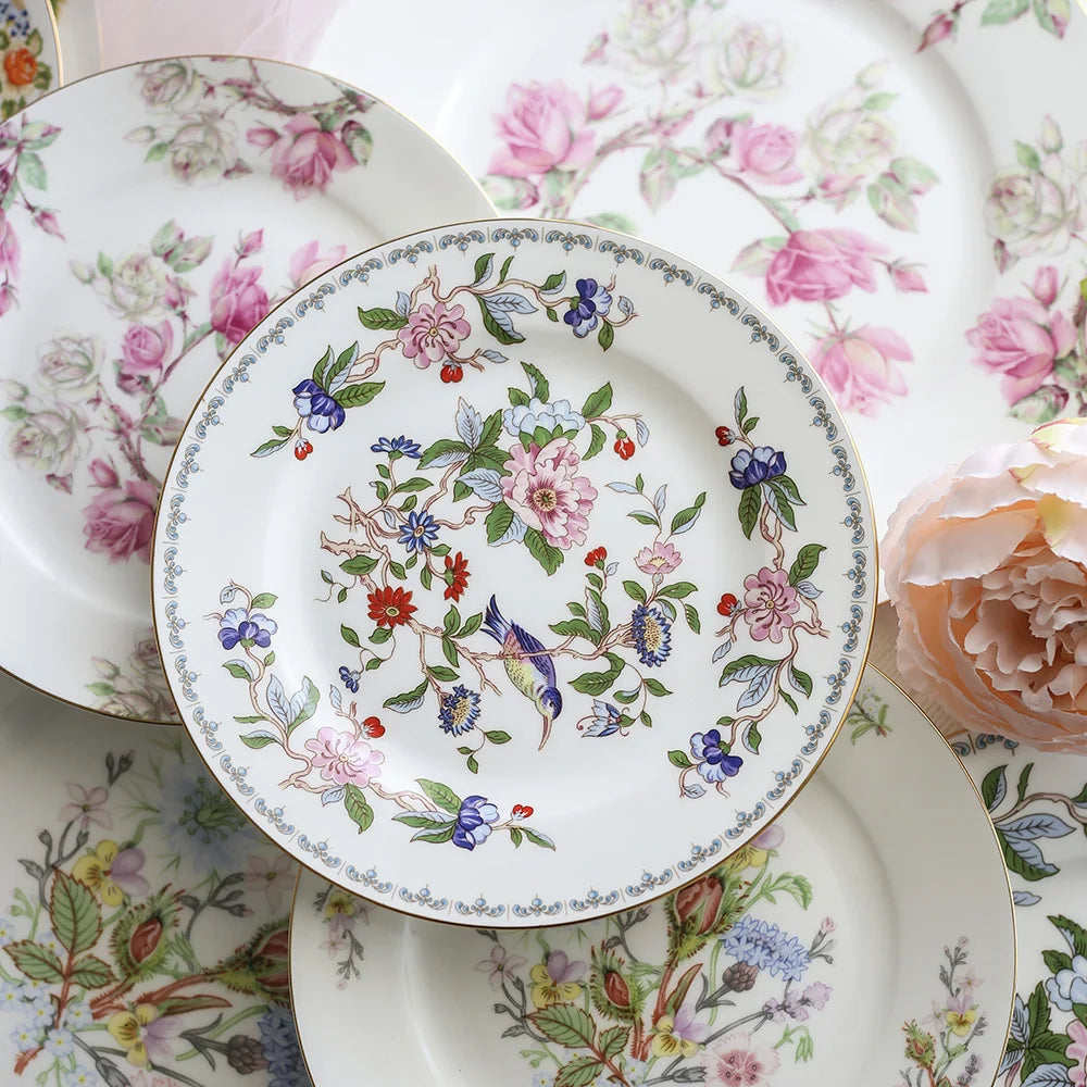 Bone Porcelain Western Dinner Plate Creative Steak Flat Plate Tableware Ceramic Plate Household Hotel Place Platform Inter-disc