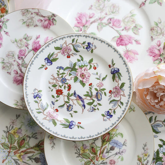 Bone Porcelain Western Dinner Plate Creative Steak Flat Plate Tableware Ceramic Plate Household Hotel Place Platform Inter-disc