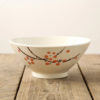 Japanese Style 7-inch Bucket Bowl Hotel Ramen Bowl Sushi Hotel Noodle Bowl Creative Large Snowflake Porcelain Salad Bowl