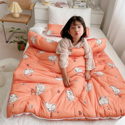 120x150cm Baby Quilt Blanket Four Season Kids Sleeping Blanket Washable Home Nursery School Children Blanket Quilt Bedding
