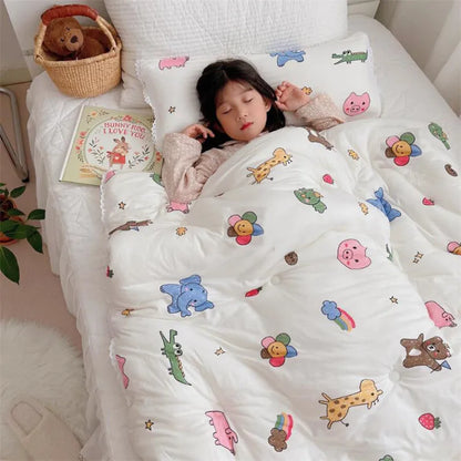120x150cm Baby Quilt Blanket Four Season Kids Sleeping Blanket Washable Home Nursery School Children Blanket Quilt Bedding