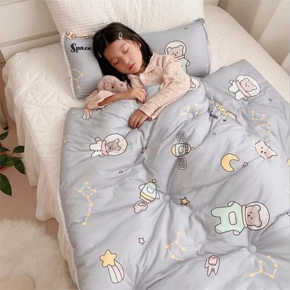 120x150cm Baby Quilt Blanket Four Season Kids Sleeping Blanket Washable Home Nursery School Children Blanket Quilt Bedding