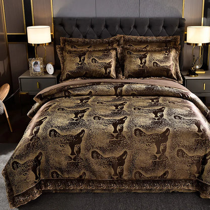 European Style Jacquard Bedding Set Home Comefortable Duvet Cover Quality Quilt Cover And Pillowcase Flower Lace Bedsheet Sets