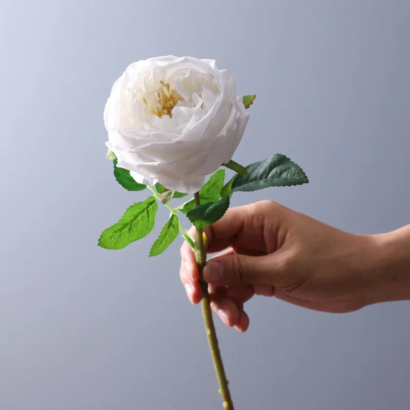 5pcs Artificial Rose Peony Real Touch Flowers for Home Table Decoration  Wedding Bouquet Living Room Office Decor Fake Roses