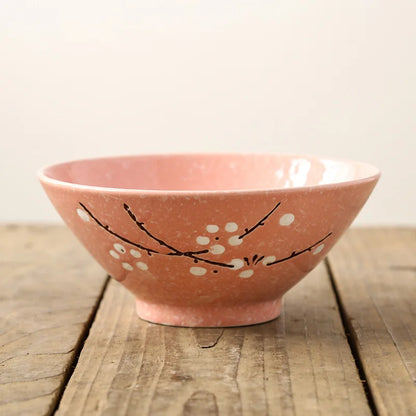 Japanese Style 7-inch Bucket Bowl Hotel Ramen Bowl Sushi Hotel Noodle Bowl Creative Large Snowflake Porcelain Salad Bowl