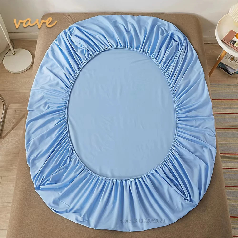 Fitted Bed Sheet with 360 Elastic Band Mattress Protector Cover Bedspreads for Single Double King Queen Size Bed Sheet 160x200
