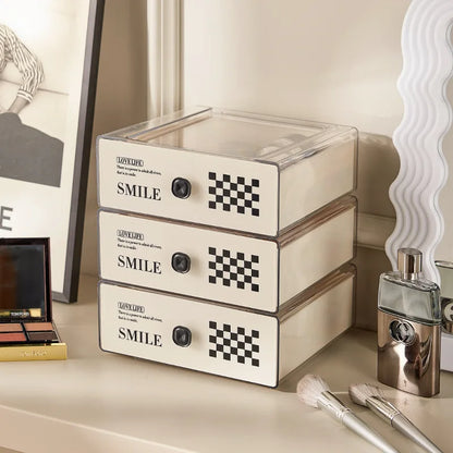 Desktop Drawer Type Storage Box, Hand Account, Stationery Shelf, Pen Holder on Desk, Small Box, PET Material Storage.