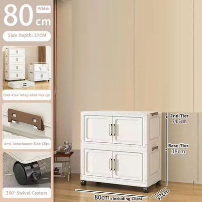 Storage Cabinet No Installation Required Organization Cabinet for Babies and Children Clothes Organizer Box Snack Plastic Foldable