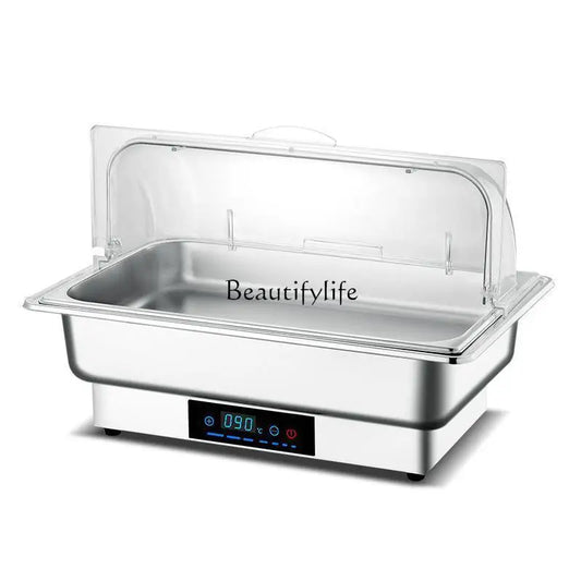 05110V US Stainless Steel Electric Heating Buffet Furnace Flap Square Furnace