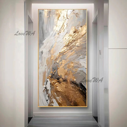 Large Size Group 1 Pcs Hand Painted Abstract Oil Painting on Canvas Wall Picture Art Living Room Home 1 Panel Wall Art Decor