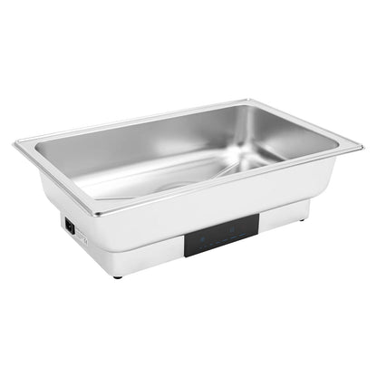 22*14.2*13.8in 600W Single Panel Chafing Dish Buffet Warmer Set Stainless Steel Food Warming Container with 4.92ft Power Cord