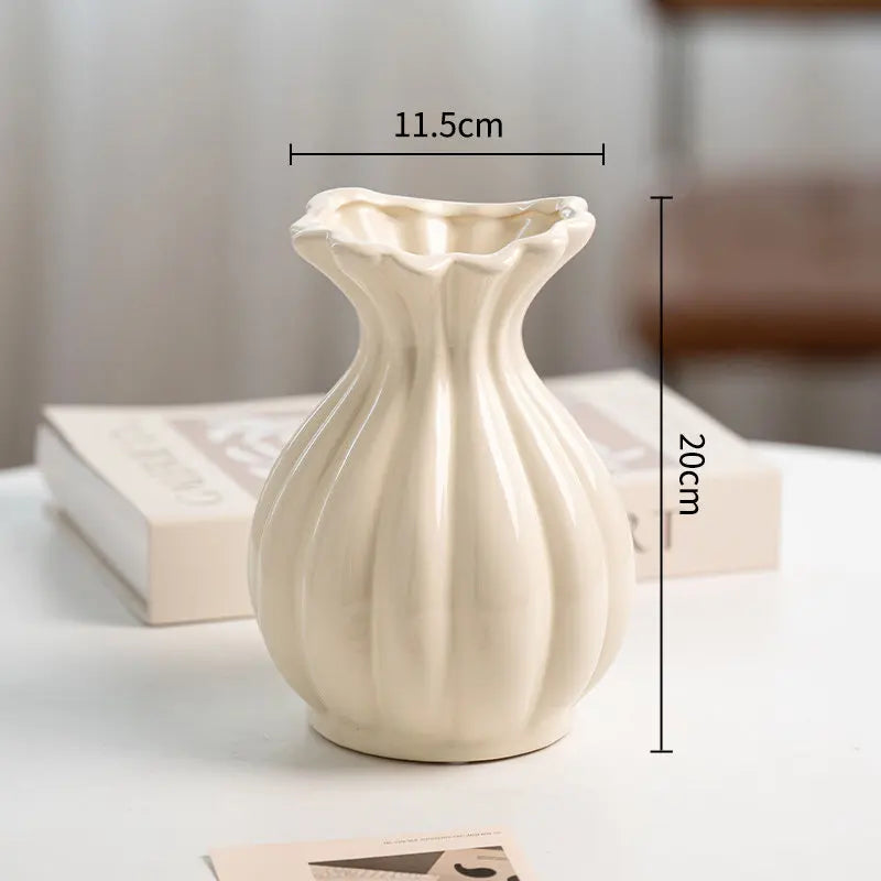 Table Decorations Vases Bedroom Aesthetic Balcony Homestay Flowers Vases Living Room Ceramic Home Decor Vase MH40HP