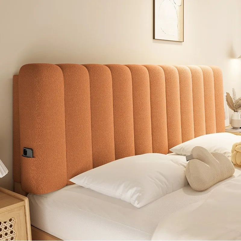 Plush Bed Head Cushions Simple Soft Ergonomic Headboard Cushions Aesthetic Lazy Pillows Home Textile Bedroom Pad Ornaments