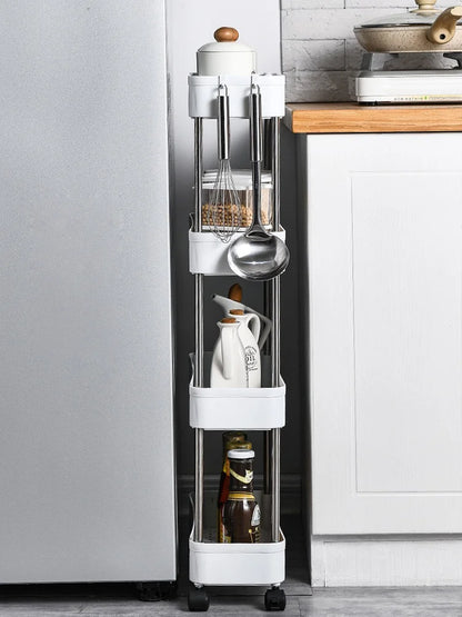 Bathroom cabinet removable bathroom storage rack storage rack gap storage rack side seam organizer rack