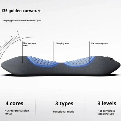 Back Pillow Bed Sleeping Waist Protection Pad Lying Flat Waist Relief Waist Support Heating Vibrating Electric Massage Pillow