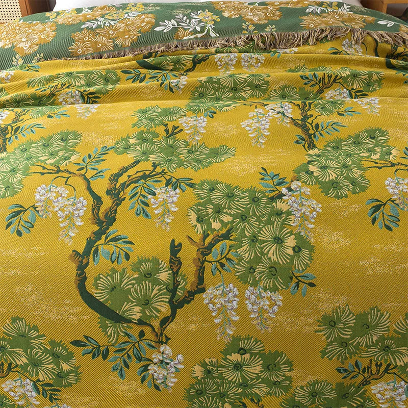Bedspread On The Bed Cotton Blanket Muslin Gauze Tassel Throw Double Couple Bed Quilts Sofa Cover Towel Coverlet Nap Blanket