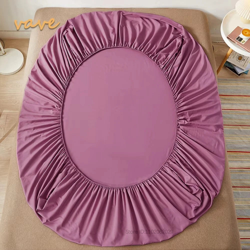Fitted Bed Sheet with 360 Elastic Band Mattress Protector Cover Bedspreads for Single Double King Queen Size Bed Sheet 160x200