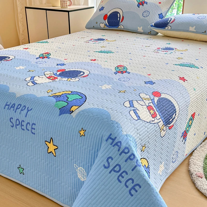 Bonenjoy 1pc Bedspread 100% Cotton Bed Cover Quilted Bed Linen Skin-friendly Bedsheet покрывало на кровать (No Pillowcase)
