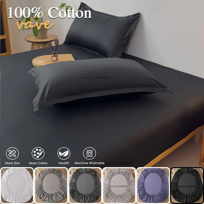 Fitted Bed Sheet with 360 Elastic Band Mattress Protector Cover Bedspreads for Single Double King Queen Size Bed Sheet 160x200